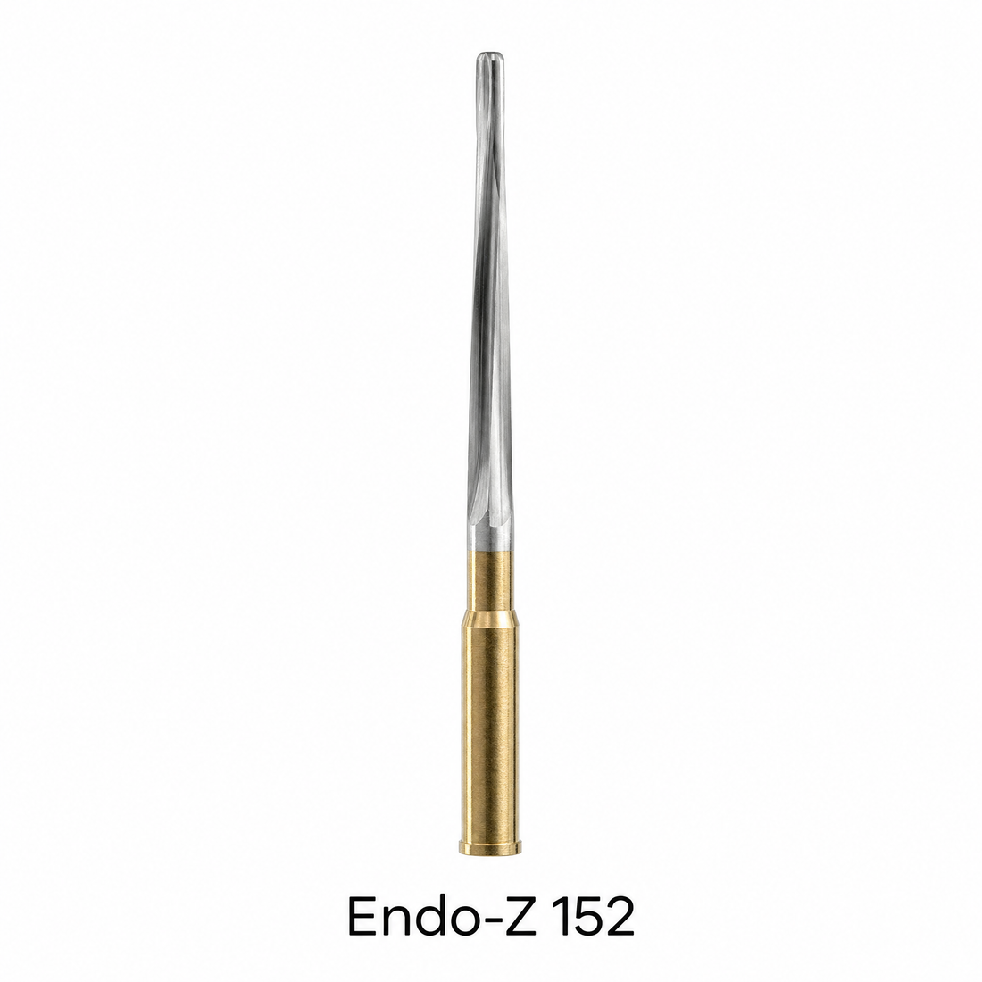 Extended length FG surgical carbide bur alongside standard friction grip dental burs