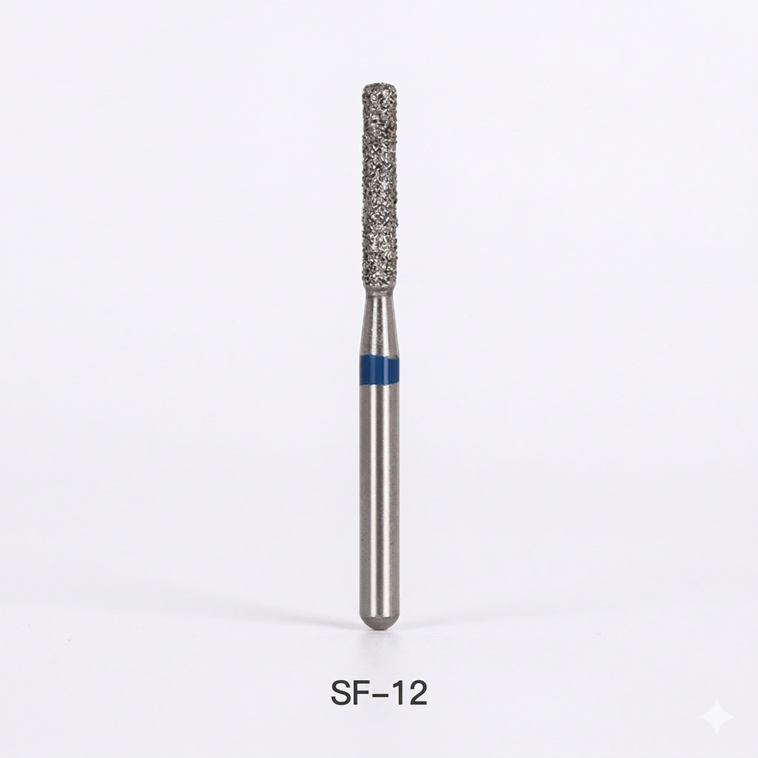 Straight cylinder diamond bur used for sectioning a zirconia crown