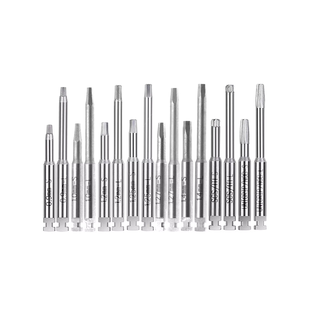 Taft universal implant driver tips set: hex, Straumann-style and Nobel-style