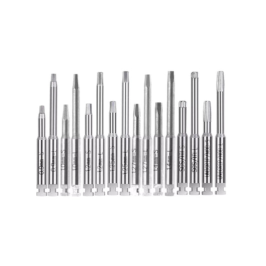 Taft universal implant driver tips set: hex, Straumann-style and Nobel-style