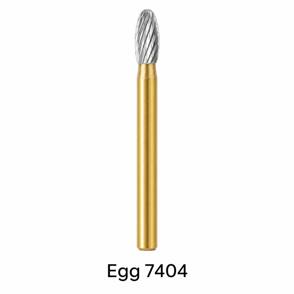 Taft Carbide Burs 12-blade style 7404 egg titanium-plated FG shank finishing bur