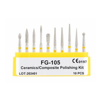 Taft Diamond Burs Ceramics Composite Polishing Kit FG 105 dental diamond bur kit